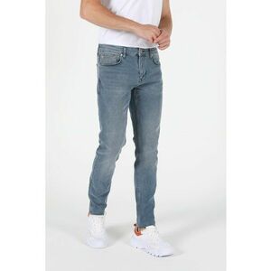 Blugi slim fit cu aspect decolorat imagine