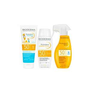 Set Photoderm protectie solara SPF 50+ – Lapte pentru copii 200 ml - Fluid mineral 75 g - Spray pentru piele sensibila - 300 ml imagine