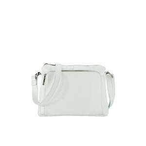 Geanta alba din piele naturala Camelia 124 17695 imagine