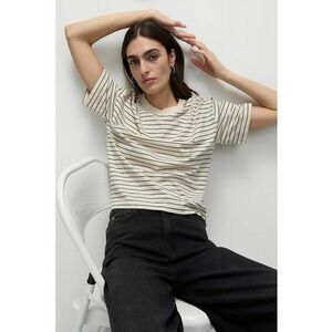 Tricou din bumbac cu model in dungi imagine