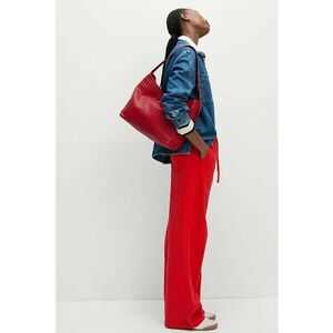 Pantaloni din amestec de lyocell cu snur imagine