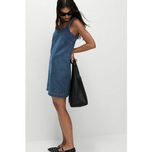 Rochie scurta din denim fara maneci imagine