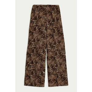 Pantaloni cu croiala dreapta si animal print imagine