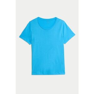 Tricou de bumbac cu decolteu rotund imagine
