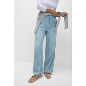 Pantaloni din amestec de lyocell cu snur imagine