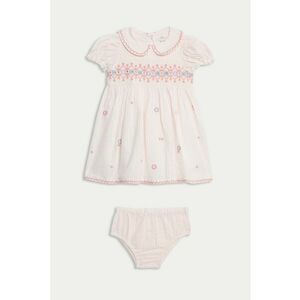 Set de rochie cu detalii brodate si chiloti - 2 piese imagine