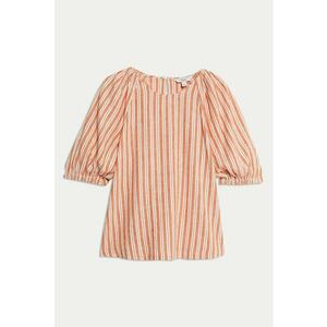 Bluza din amestec de in cu maneci scurte imagine