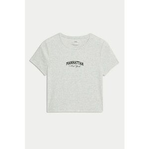 Tricou striat cu decolteu rotund imagine