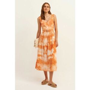 Rochie evazata cu model tie-dye imagine