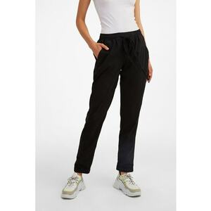 Pantaloni din amestec de lyocell cu snur imagine