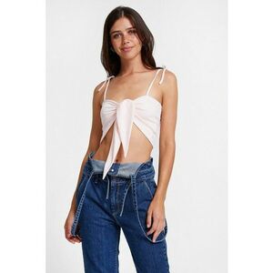 Top crop cu prinderi frontale imagine