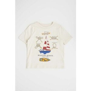 Tricou cu imprimeu si decolteu la baza gatului imagine