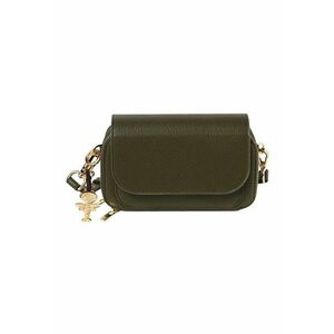 Geanta crossbody din piele ecologica cu clapa si breloc imagine