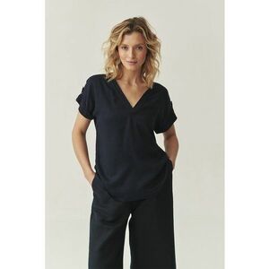 Bluza lejera fara maneci cu decolteu in V imagine
