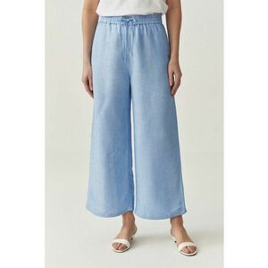 Pantaloni din amestec de in cu croiala ampla imagine