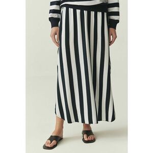 Fusta maxi cu slit lateral si model in dungi imagine