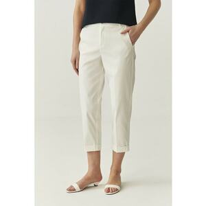 Pantaloni crop cu croiala conica imagine