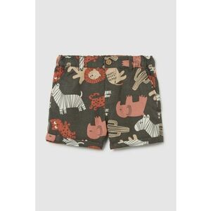 Pantaloni scurti din amestec de in cu model cu animale imagine