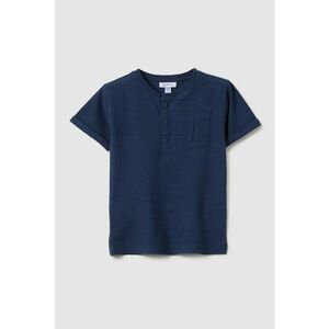 Tricou cu fenta cu nasturi si buzunar pe piept imagine