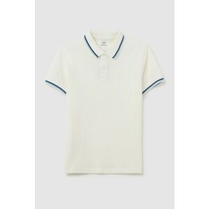 Tricou polo cu benzi inguste contrastante imagine