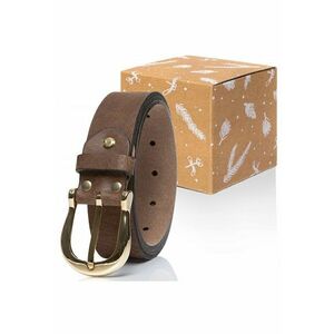 Curea Din Piele - Sopo-Mus123 - 100% Piele Naturala - Culoare: Maro - Latime: 35 mm - Lungime: 100 cm - Maro imagine