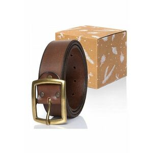 Curea Din Piele - Curea - 100% Piele Naturala - Culoare: Maro - Latime: 4 cm - Lungime: 90 cm - Maro imagine