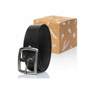 Curea Din Piele - Sopo-Mus080 - 100% Piele Naturala - Culoare: Negru - Latime: 4 cm - Universal - 85 cm - Negru imagine