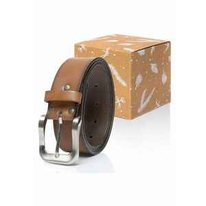 Curea Din Piele - Sopo-Mus131 - 100% Piele Naturala - Maro - Latime: 4 - Maro imagine