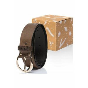 Curea Din Piele - Sopo-Mus121 - 100% Piele Naturala - Culoare: Maro - Latime: 4 cm - Lungime: 95 cm - Maro imagine