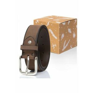 Curea Din Piele - Sopo-Mus145 - 100% Piele Naturala - Culoare: Maro - Latime: 4 cm - Lungime: 90 cm - Maro imagine