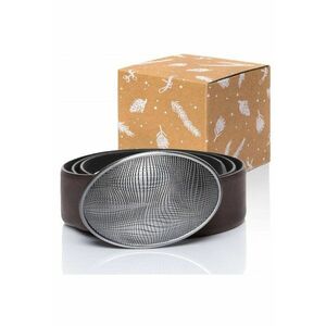 Curea Din Piele - Sopo-Van923 - 100% Piele Naturala - Maro - Latime: 4 - 4 - Maro imagine