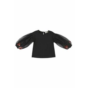 Bluza eleganta cu maneca lunga si Tull - - Good Day - Negru - pentru fetite imagine