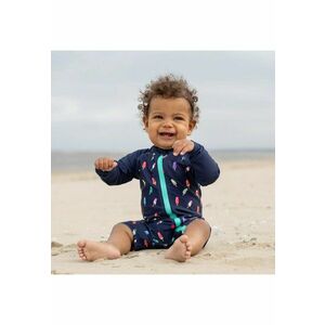 Costum de baie cu protectie solara UPF 50+ - - Swimster Ice Pop - Albastru Navy cu model inghetata - pentru fetite sau baietei - Albastru marin imagine
