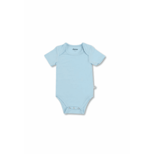 Body cu maneca scurta din bambus - Bleu - pentru baieti imagine