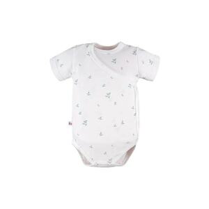 Body cu maneca scurta si model cu floricele - - Petite - Alb - pentru fetite si baietei imagine