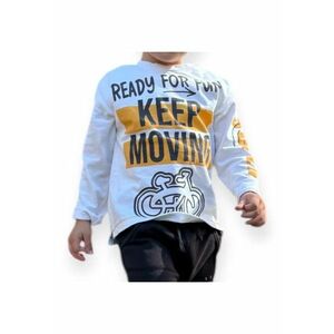 Bluza subtire cu maneca lunga - - Fun Adventure - Ecru & Galben - pentru baietei imagine
