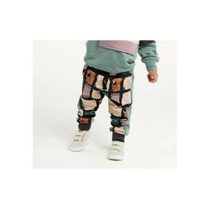 Pantaloni sport cu imprimeu patratele colorate - Discovery - Verde Mint - pentru baietei imagine