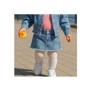 Fusta de blugi cu elastic in talie - Stella - Albastru Denim - pentru fetite imagine