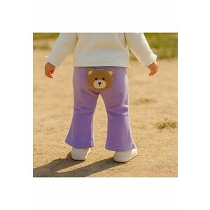 Colanti evazati cu ursulet aplicat - Cute Bear - Mov - pentru fetite imagine