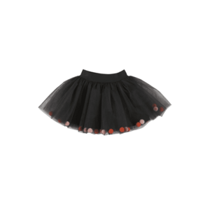 Fusta tutu din tull cu bulinute colorate - Good Day - Negru - pentru fetite imagine