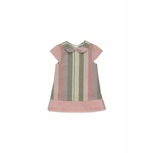 Rochie cu guler - Cotton Candy - Roz cu dungi - pentru fetite imagine