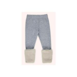 Pantaloni lungi tricotati - cu blanita - - It`s Our Nature - Blue - pentru fetite imagine
