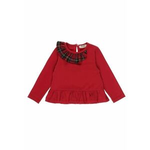Bluza cu maneca lunga si volan - Stuart - Rosu - pentru fetite - 68/74 imagine