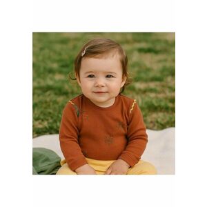 Bluza subtire cu maneca lunga - - Retro Journey - Caramiziu - pentru fetite imagine