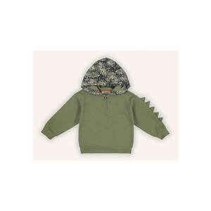 Hanorac gros cu gluga - model Dinozaur - - Authentic Threads - Kaki - pentru baieti imagine