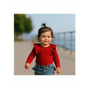 Bluza tricotata cu maneca lunga si volanase - - It`s Our Nature - Rosu - pentru fetite imagine