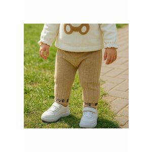 Pantaloni lungi tricotati - - Minimal Optimist - Bej - pentru fetite imagine