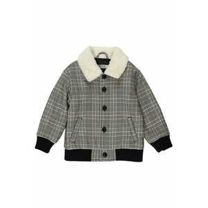 Geaca cu blanita si elastic in talie - model in carouri - - Happy Camp - Negru & Gri - pentru baieti imagine