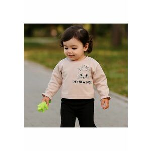 Bluza cu maneca lunga si model pisicuta - - Baby - Roz Pal - pentru fetite imagine