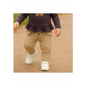 Pantaloni de trening lungi cu volanas in talie - - Botanic Garden - Bej - pentru fetite imagine
